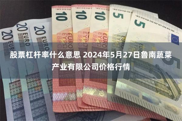 股票杠杆率什么意思 2024年5月27日鲁南蔬菜产业有限公司价格行情