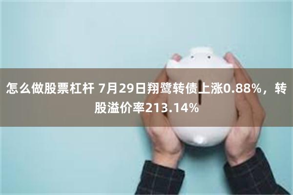 怎么做股票杠杆 7月29日翔鹭转债上涨0.88%，转股溢价率213.14%