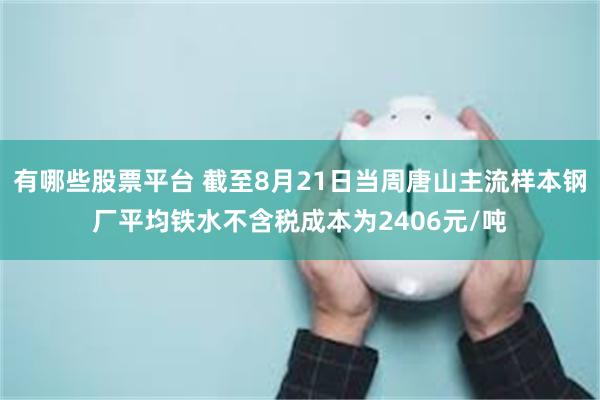 有哪些股票平台 截至8月21日当周唐山主流样本钢厂平均铁水不含税成本为2406元/吨