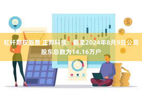 杠杆期权股票 正邦科技：截至2024年8月9日公司股东总数为14.16万户