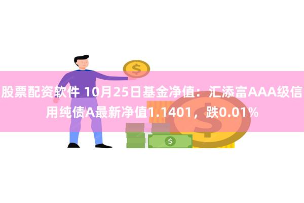 股票配资软件 10月25日基金净值：汇添富AAA级信用纯债A最新净值1.1401，跌0.01%